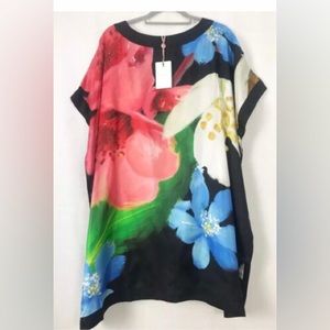 Ted Baker London Silk Floral Dress TED size 0, US size 2, great used condition